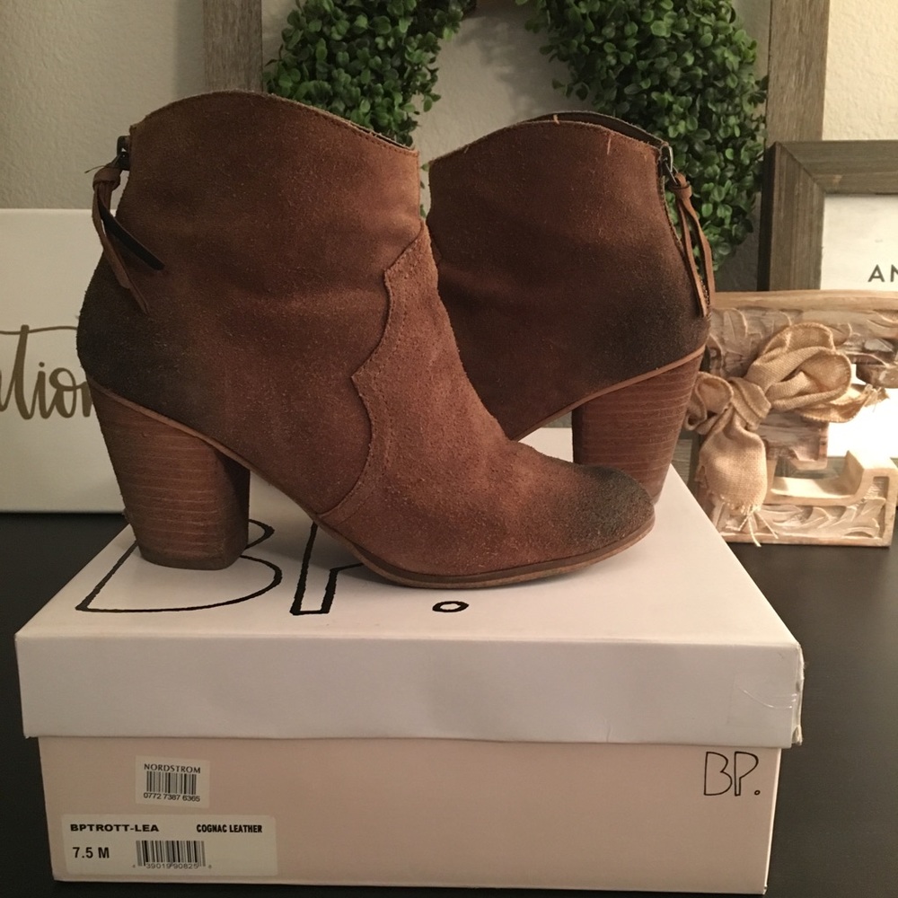 BP Brown Suede Booties